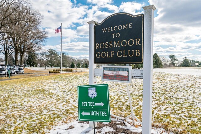 view of community sign