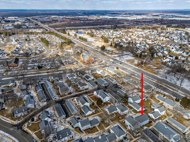 aerial view featuring a residential view