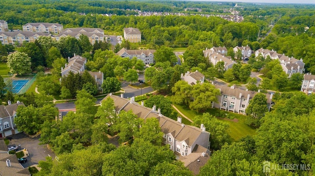 85 W Shrewsbury Pl, Princeton, NJ 08540 - aerial perspective of suburban area with a heavily wooded area