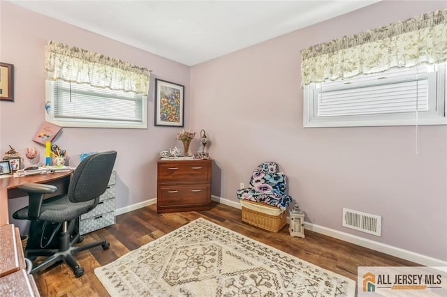 111 E 5th Ave, Port Reading, NJ 07064 - office area featuring baseboards and wood finished floors