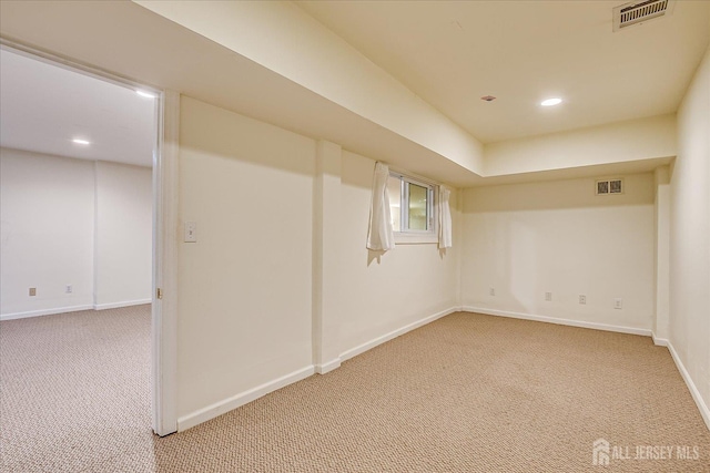 78 Central Ave Unit 49, Metuchen, NJ 08840 - finished basement with carpet floors, baseboards, and recessed lighting