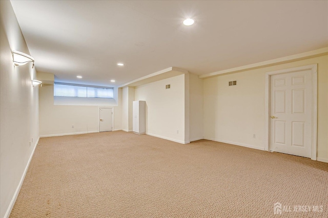 78 Central Ave Unit 49, Metuchen, NJ 08840 - unfurnished room with light carpet, recessed lighting, and baseboards