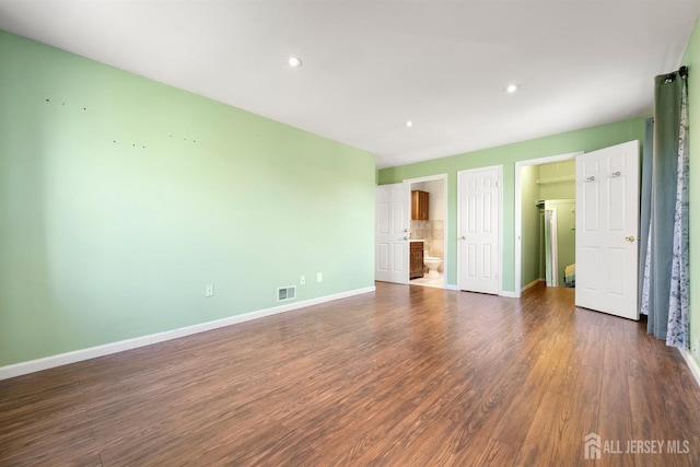 144-C Overlook Ct Unit C, Woodbridge Proper, NJ 07095 - unfurnished bedroom with baseboards, wood finished floors, recessed lighting, and a closet