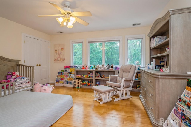5 Ramapo Ct, Colts Neck, NJ 07722 - bedroom with light wood-type flooring and ceiling fan