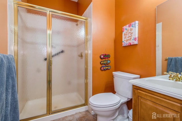 5 Ramapo Ct, Colts Neck, NJ 07722 - full bath with vanity, a shower stall, and tile patterned floors