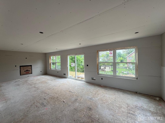 view of spare room