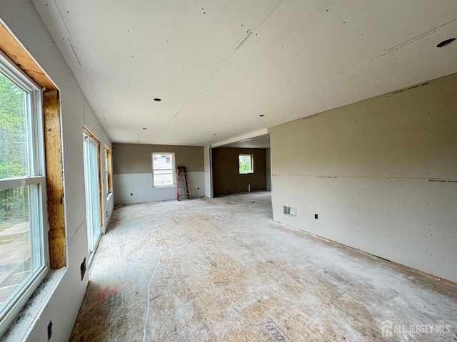 view of spare room