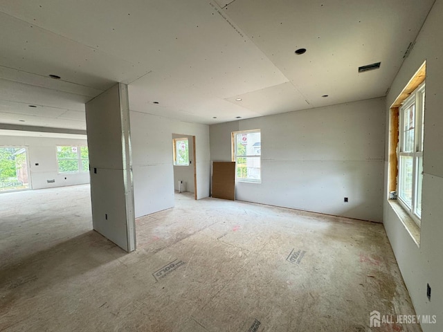 view of spare room