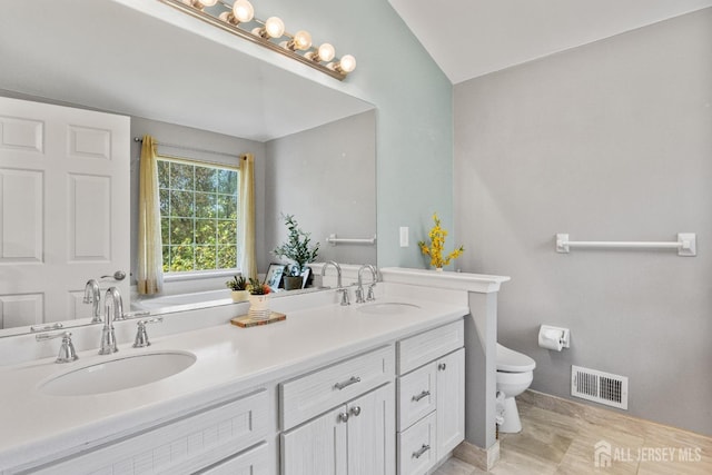 16 Exeter Pass, Colts Neck, NJ 07722 - bathroom with double vanity and vaulted ceiling