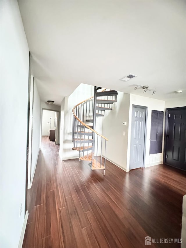 832 Edpas Rd, New Brunswick, NJ 08901 - entryway with stairs and wood finished floors