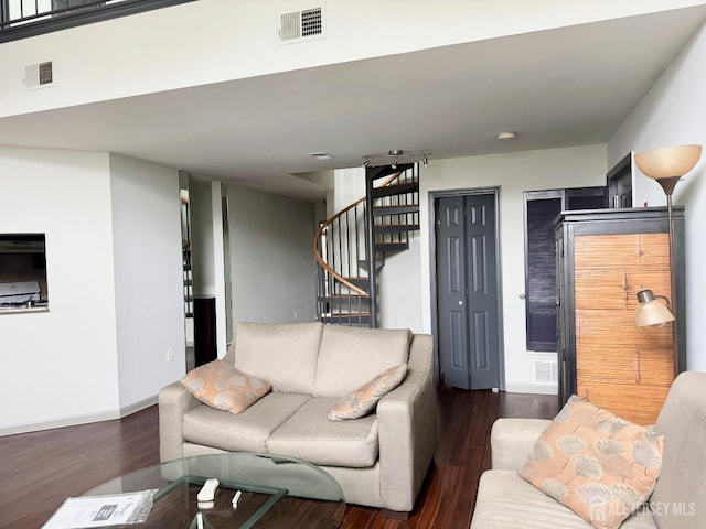 832 Edpas Rd, New Brunswick, NJ 08901 - living room featuring wood finished floors and stairway
