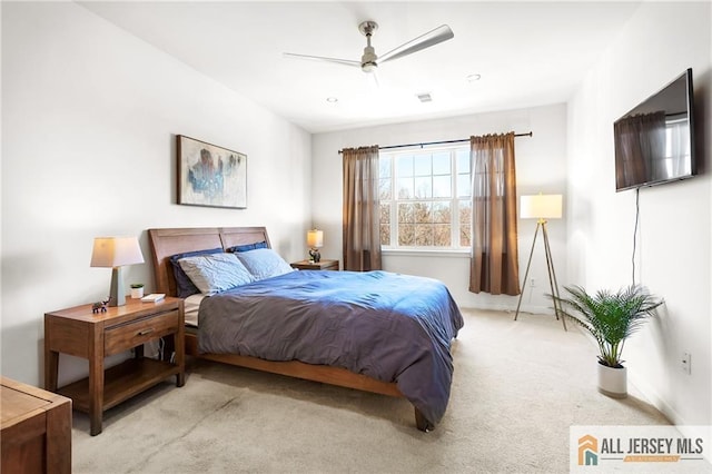 448 Tower Blvd Unit 448, Piscataway, NJ 08854 - carpeted bedroom featuring baseboards and a ceiling fan