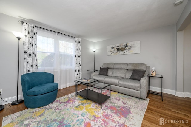 245 Newman St, Metuchen, NJ 08840 - living area with baseboards and wood finished floors