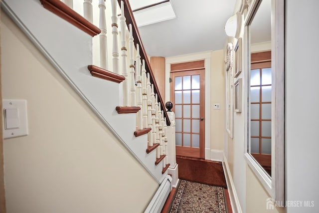 365 E John St, South Amboy, NJ 08879 - doorway to outside with stairway and baseboards