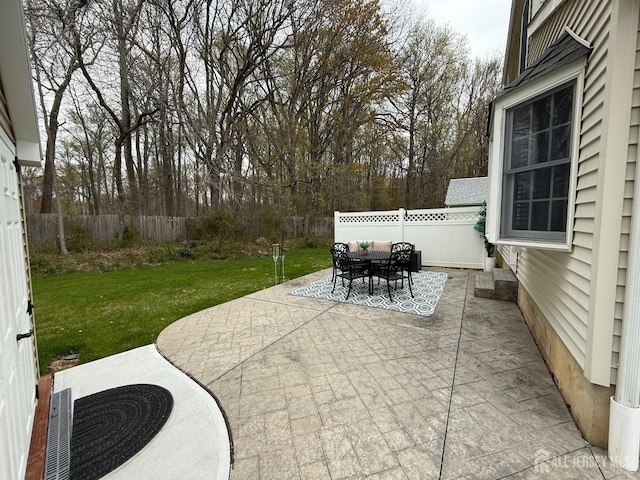 view of patio / terrace with outdoor dining area