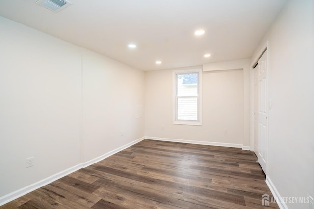 201 Morrison Ave, Hightstown, NJ 08520 - unfurnished room featuring dark wood-style flooring and recessed lighting