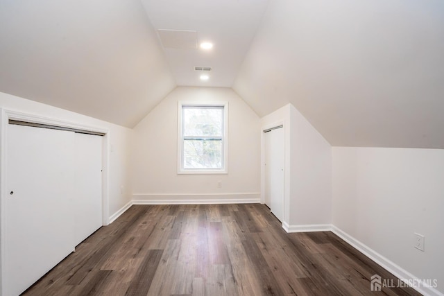 201 Morrison Ave, Hightstown, NJ 08520 - additional living space featuring vaulted ceiling and dark wood finished floors