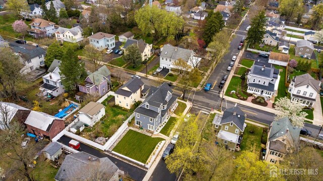 bird's eye view with a residential view