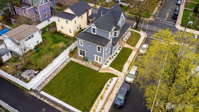 bird's eye view with a residential view