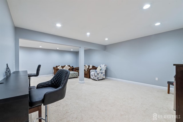 32 Cinder Rd Unit 22, Edison, NJ 08820 - home office with carpet flooring and recessed lighting
