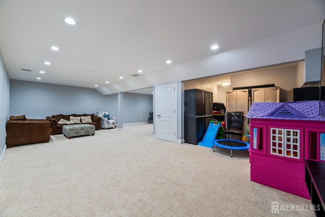32 Cinder Rd Unit 22, Edison, NJ 08820 - rec room featuring carpet and recessed lighting