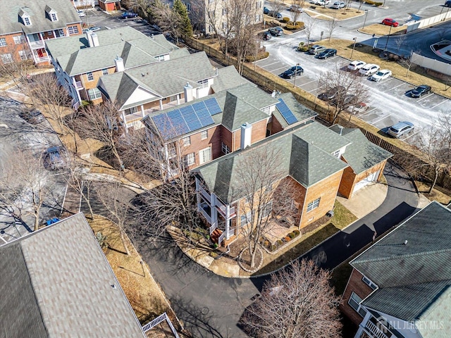 drone / aerial view with a residential view