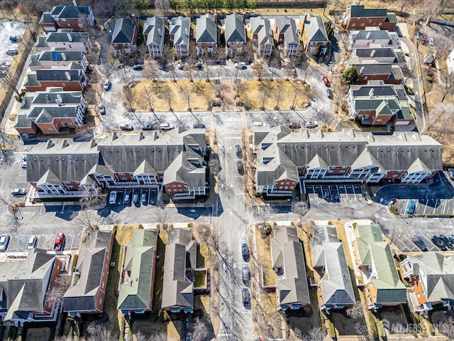 bird's eye view with a residential view