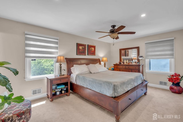 42 Ridge Rd, Edison, NJ 08817 - bedroom with light colored carpet, multiple windows, baseboards, and recessed lighting