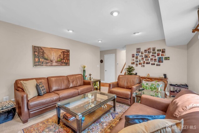 42 Ridge Rd, Edison, NJ 08817 - living area featuring recessed lighting and light carpet