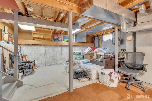 42 Ridge Rd, Edison, NJ 08817 - below grade area featuring carpet floors and electric panel