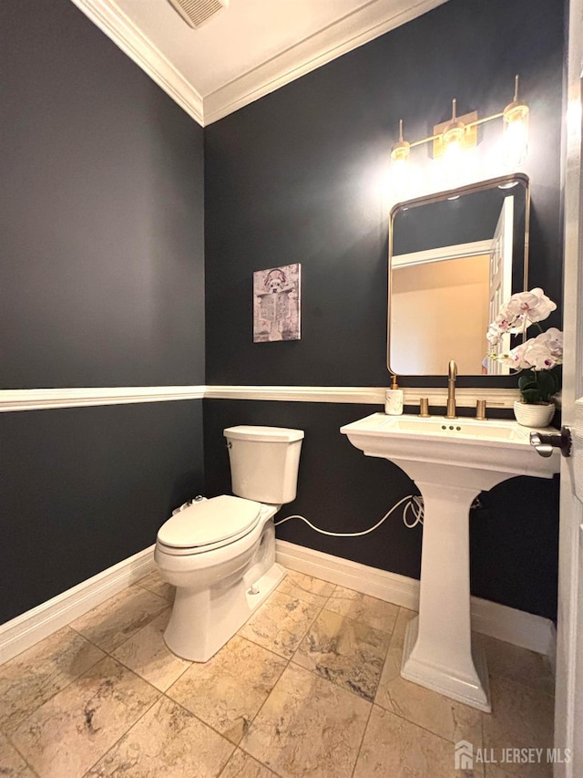 29 Mitchell Dr, Monroe, NJ 08831 - bathroom with ornamental molding and marble finish floors