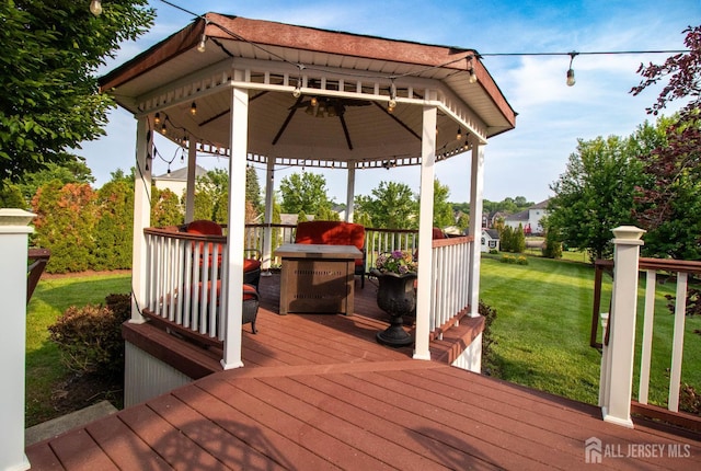 29 Mitchell Dr, Monroe, NJ 08831 - deck featuring a gazebo and a yard