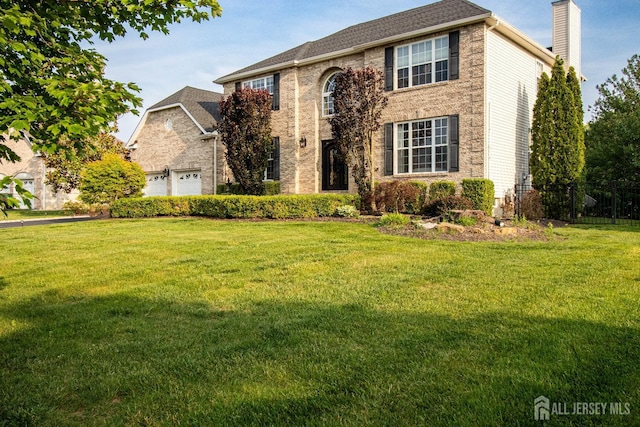 29 Mitchell Dr, Monroe, NJ 08831 - traditional home with a chimney and brick siding