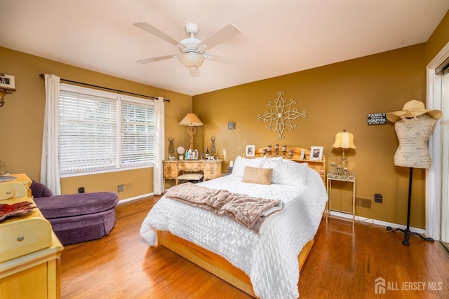 3 Romero Ct, Monroe, NJ 08831 - bedroom featuring wood finished floors, baseboards, and a ceiling fan