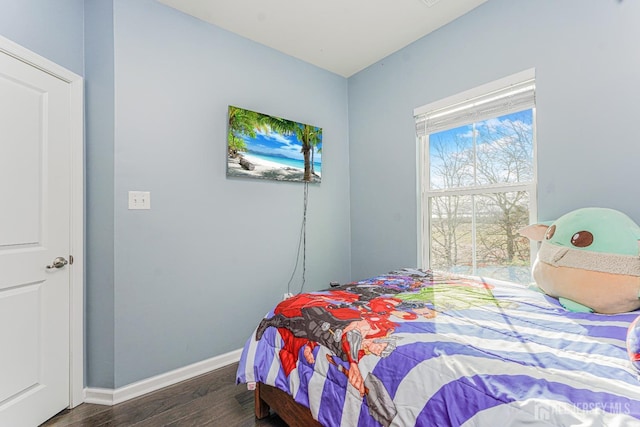 606 Bayside Ct, South Amboy, NJ 08879 - bedroom featuring dark wood-style floors and baseboards
