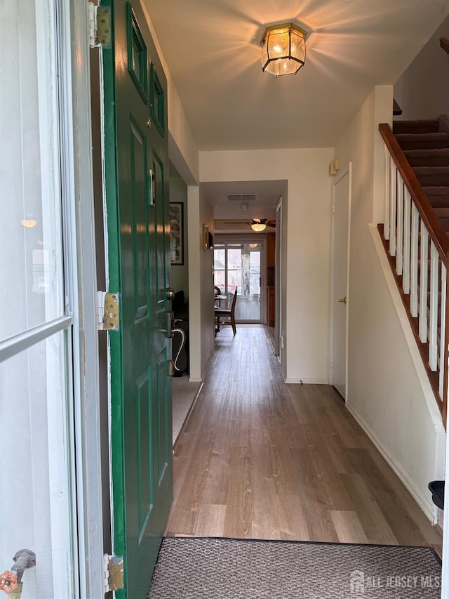 362 Minstrel Ct Unit 362, Old Bridge, NJ 08857 - foyer entrance featuring stairway, light wood-style flooring, and baseboards