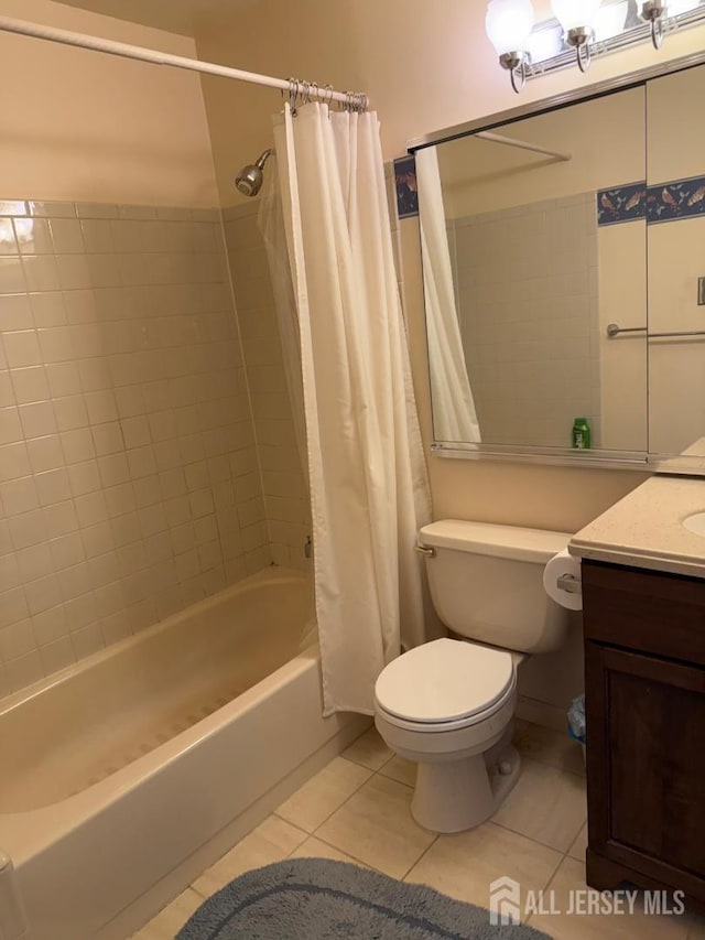 362 Minstrel Ct Unit 362, Old Bridge, NJ 08857 - bathroom featuring tile patterned floors, toilet, vanity, and shower / tub combo