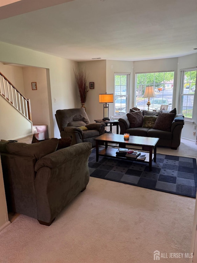 362 Minstrel Ct Unit 362, Old Bridge, NJ 08857 - carpeted living room featuring stairway