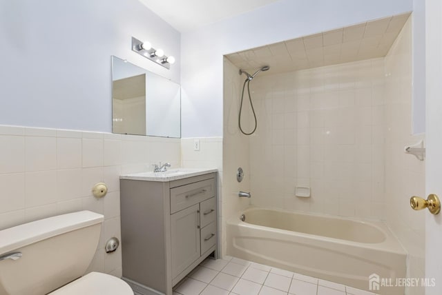 1 Lackland Ave, Piscataway, NJ 08854 - full bath featuring tile walls, tile patterned floors, shower / bathtub combination, and vanity