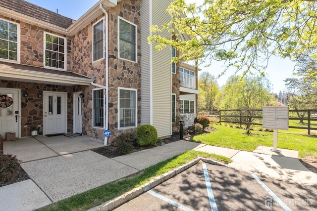 1 Lackland Ave, Piscataway, NJ 08854 - exterior space with stone siding and uncovered parking