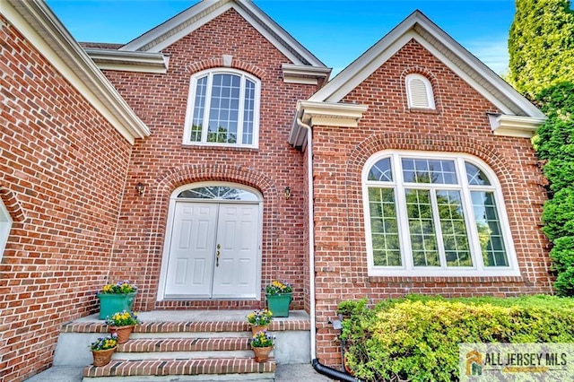 2 Danser Dr, Cranbury, NJ 08512 - property entrance with brick siding