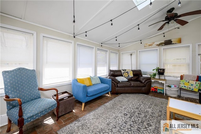 7 Hollywood St, South River, NJ 08882 - sunroom with brick patterned floors and vaulted ceiling
