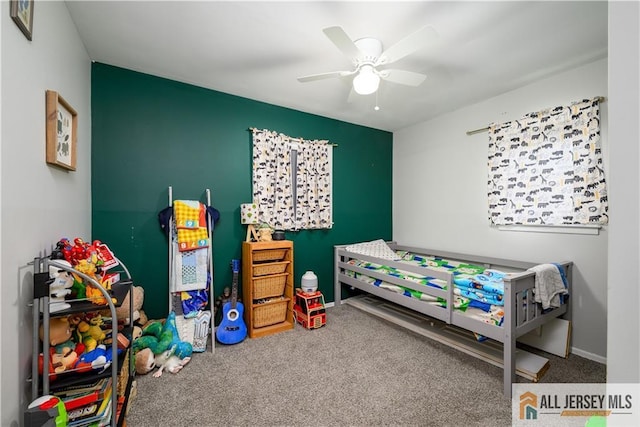 7 Hollywood St, South River, NJ 08882 - carpeted bedroom with a ceiling fan and baseboards