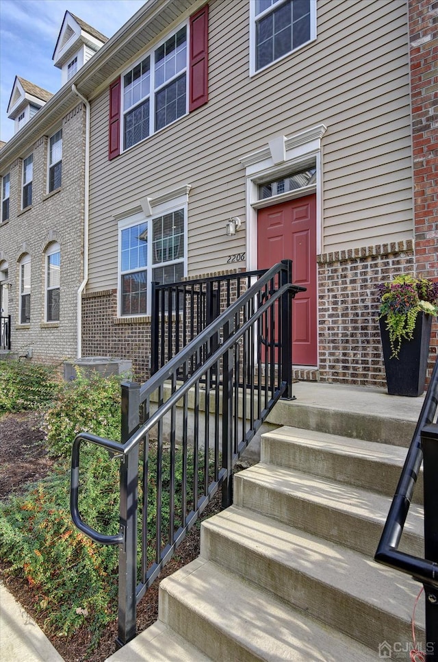 2206 Stelmaszek Rd, Sayreville, NJ 08859 - doorway to property with brick siding