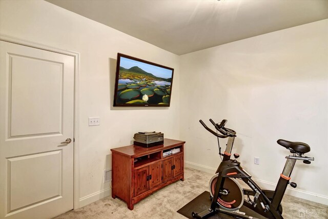 2206 Stelmaszek Rd, Sayreville, NJ 08859 - exercise area with baseboards and light colored carpet
