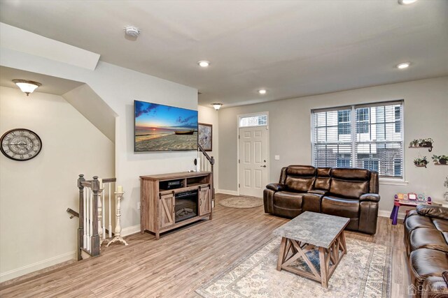 2206 Stelmaszek Rd, Sayreville, NJ 08859 - living area featuring light wood-style floors and recessed lighting