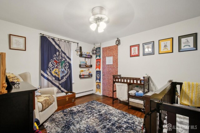 51 Greenbrook Rd, Middlesex, NJ 08846 - bedroom featuring baseboard heating and dark wood finished floors