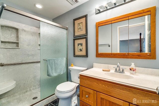 152 Chatham Dr Unit A, Monroe, NJ 08831 - full bathroom with vanity, a stall shower, and tile patterned flooring