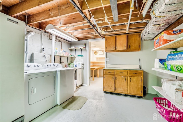 4 Bodnarik Rd, Edison, NJ 08837 - laundry area featuring washer and clothes dryer and cabinet space