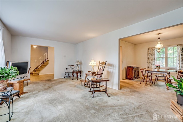 4 Bodnarik Rd, Edison, NJ 08837 - living area with stairway and carpet floors